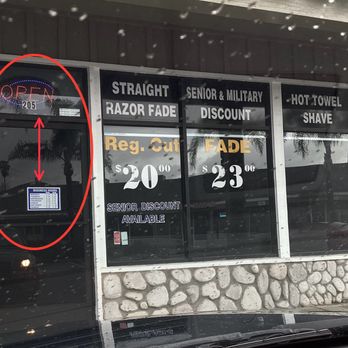 Parkcrest Barbershop - Hours listed as open.
"OPEN" sign flashing, doors locked. - Barbers Near Me - Long Beach, California Parkcrest Barbershop - Hours listed as open.
"OPEN" sign flashing, doors locked. - Barbers Near Me - Long Beach, California