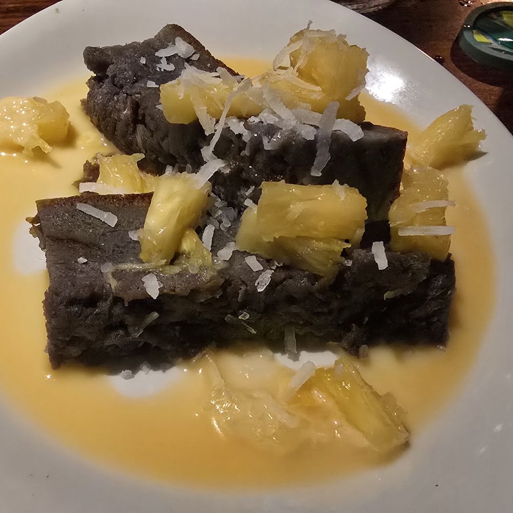 Keoki's Paradise - Taro bread pudding - Seafood Near Me - Koloa, Hawaii Keoki's Paradise - Taro bread pudding - Seafood Near Me - Koloa, Hawaii