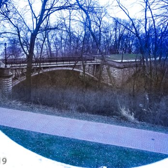 North Point Lighthouse - Lion Bridge as seen through a porthole. - Landmarks & Historical Buildings Near Me - Milwaukee, Wisconsin