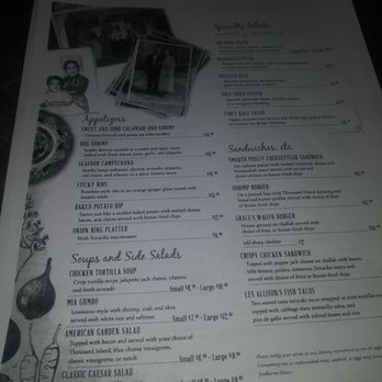 Grace's - Menu - American Near Me - Houston, Texas