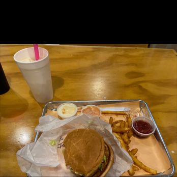 Burger Warehouse - Wharehouse burger, fries and vanilla shake. - Burgers Near Me - Tyler, Texas