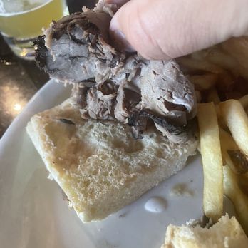 Cornerstone Cafe & Bar - Plain, unseasoned French dip. No cheese, onion or anything to offset how dry this was. - American Near Me - Sacramento, California