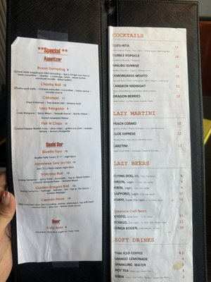 Menu photo 3 Lazy Fish Frederick, MD