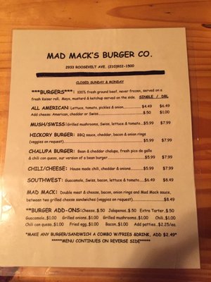 Menu photo 7 Mad Mack's Burger San Antonio, TX Menu photo 7 Mad Mack's Burger San Antonio, TX