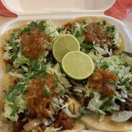 Tacos, 2 asada and 2 adobada Tacos, 2 asada and 2 adobada