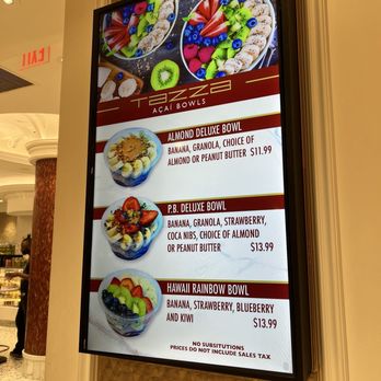 Café Tazza Delizioso - Acai bowl menu May 2025 - Breakfast & Brunch Near Me - Atlantic City Atlantic City, New Jersey