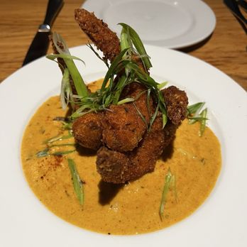 Q Restaurant & Bar - Stuffed Cajun prawns with creole sauce - New American Near Me - Portland, Oregon Q Restaurant & Bar - Stuffed Cajun prawns with creole sauce - New American Near Me - Portland, Oregon