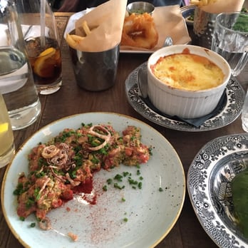 North Audley Cantine - NAC - Steak tartare, truffle cheese and Mac, fish and chips - French Near Me - London, XGL North Audley Cantine - NAC - Steak tartare, truffle cheese and Mac, fish and chips - French Near Me - London, XGL