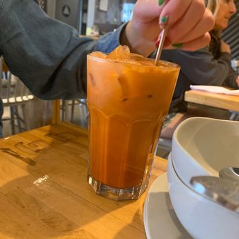 Manaow - Thai tea...I am told it is yummy sweet! - Thai Near Me - Long Beach, California Manaow - Thai tea...I am told it is yummy sweet! - Thai Near Me - Long Beach, California