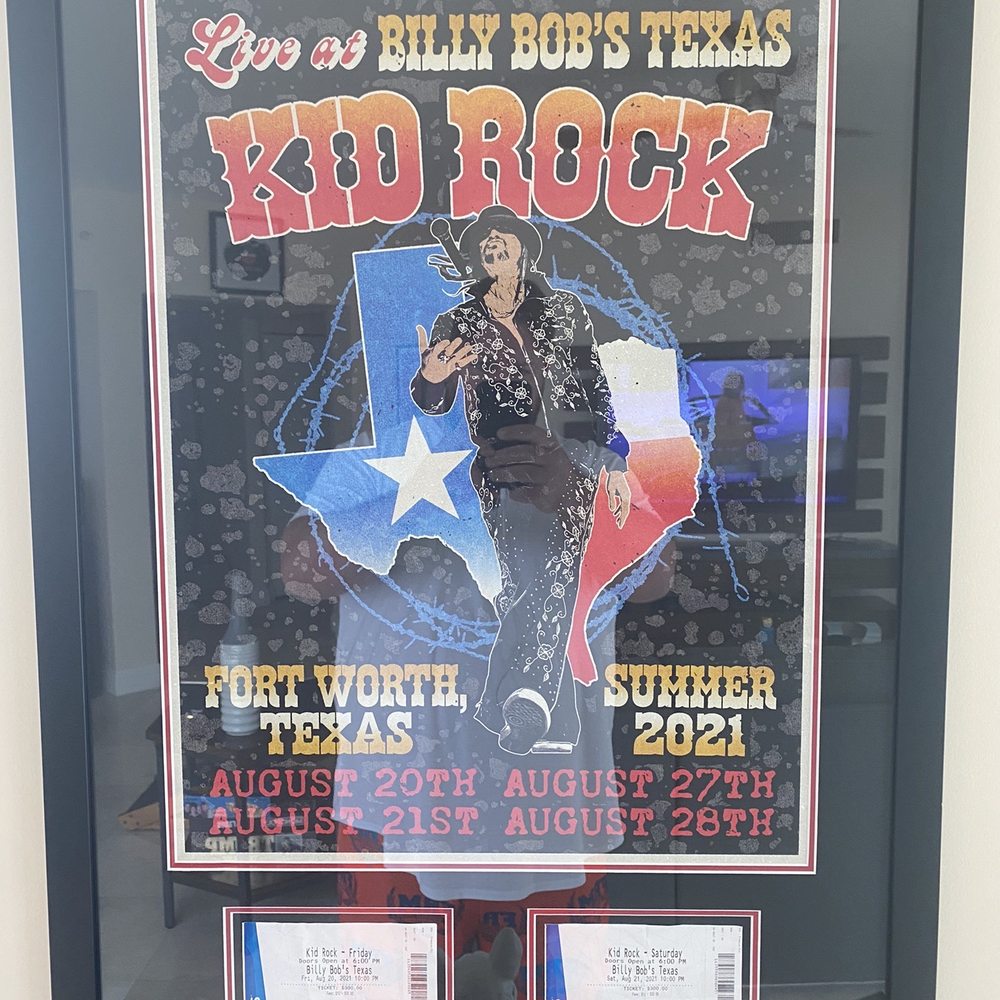 Elite Art & Framing - Kid Rock limited poster/tickets custom matte/frame job - Framing Near Me - Las Vegas, Nevada Elite Art & Framing - Kid Rock limited poster/tickets custom matte/frame job - Framing Near Me - Las Vegas, Nevada