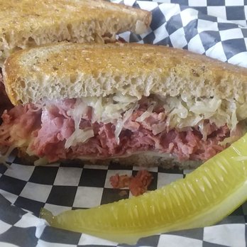 Biderman's Deli - Reuben with light toast, light dressing, and light 'kraut.  Perfect for a nice NYC lunch! - Delis Near Me - Austin, Texas
