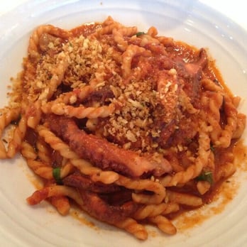 Marea - Fusilli with red wine octopus and bone marrow - Italian Near Me - New York, New York Marea - Fusilli with red wine octopus and bone marrow - Italian Near Me - New York, New York