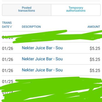 Nekter Juice Bar - Got triple charged on my credit card - Juice Bars & Smoothies Near Me - Costa Mesa, California Nekter Juice Bar - Got triple charged on my credit card - Juice Bars & Smoothies Near Me - Costa Mesa, California