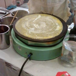 TianJin Crepe - Crepe before it's flipped over