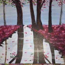 The painting choice of the evening. Looked hard but great teaching got us through it with pleased results! The painting choice of the evening. Looked hard but great teaching got us through it with pleased results!
