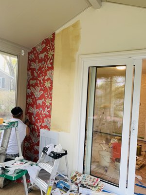 Wallpaper Installation Project - Feel free to reach out and request an estimate today! Wallpaper Installation Project - Feel free to reach out and request an estimate today!