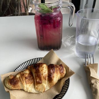 Arcane Maid Cafe - Devil fruit boba tea along with a warm croissant to pair it with, enjoy my fellow foodies. - Themed Cafes Near Me - Arcadia, California Arcane Maid Cafe - Devil fruit boba tea along with a warm croissant to pair it with, enjoy my fellow foodies. - Themed Cafes Near Me - Arcadia, California