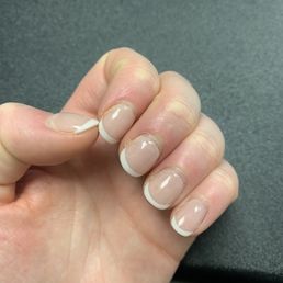 french SNS mani (1 week after I got them done) french SNS mani (1 week after I got them done)