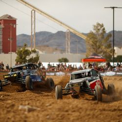 The Mint 400 - The side by side race action off the start line is insane!