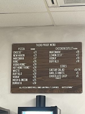 Menu photo 1 Third Proof Pizzeria Pine Brook, NJ