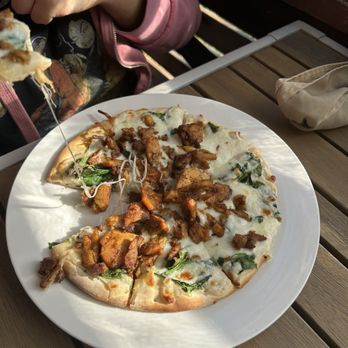 Shawarma Grill & Cafe - Chicken Alfredo pizza - Mediterranean Near Me - Houston, Texas Shawarma Grill & Cafe - Chicken Alfredo pizza - Mediterranean Near Me - Houston, Texas