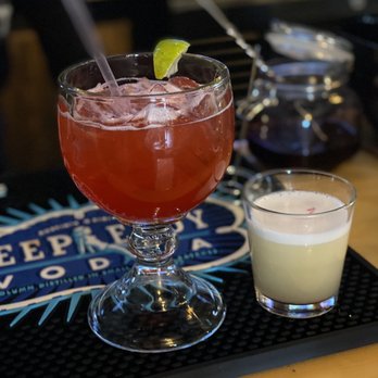 The Depot - a drink with a lime garnish - Burgers Near Me - Greenfield, Indiana The Depot - a drink with a lime garnish - Burgers Near Me - Greenfield, Indiana