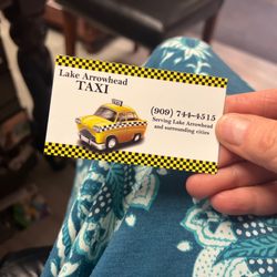 Lake Arrowhead Taxi - Their business card.