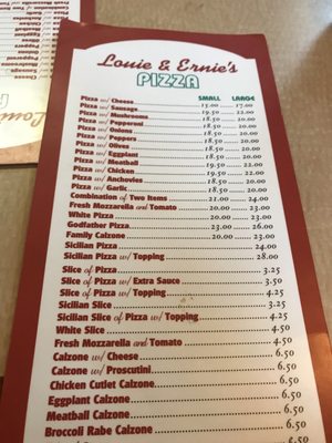 Menu photo 5 Louie & Ernie's Pizza Bronx, NY