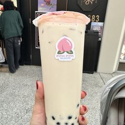 M1. Peach Oolong Boba Milk Tea