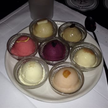 Babbo - Assortment of Gelati & Sorbetti: Blood orange, apple, espresso, buttermilk, quince, vanilla & black currant. :) - Italian Near Me - New York, New York