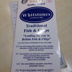 Whitstone - Their menu