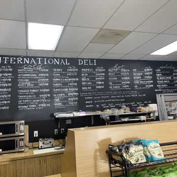 International Deli - Wall menu - Sandwiches Near Me - Diamond Bar, California