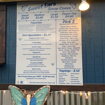 Sweet Em’s Snowcones - a blue butterfly - Shaved Ice Near Me - Collinsville ok, Oklahoma Sweet Em’s Snowcones - a blue butterfly - Shaved Ice Near Me - Collinsville ok, Oklahoma