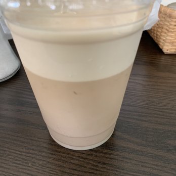 Bagel Factory Cafe - Not sure what this is supposed to be. I guess a latte frap? No sweeteners were added either. - Bagels Near Me - Matawan, New Jersey Bagel Factory Cafe - Not sure what this is supposed to be. I guess a latte frap? No sweeteners were added either. - Bagels Near Me - Matawan, New Jersey