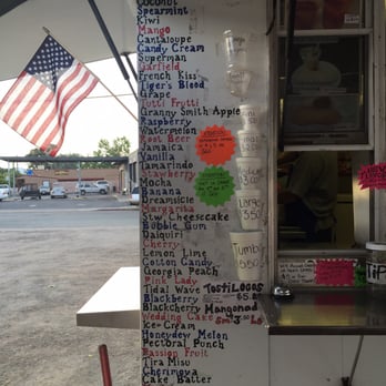 Hector's Snow Cone Stop - The snow cone flavor options. 07/2015 - Ice Cream & Frozen Yogurt Near Me - Ukiah, California Hector's Snow Cone Stop - The snow cone flavor options. 07/2015 - Ice Cream & Frozen Yogurt Near Me - Ukiah, California