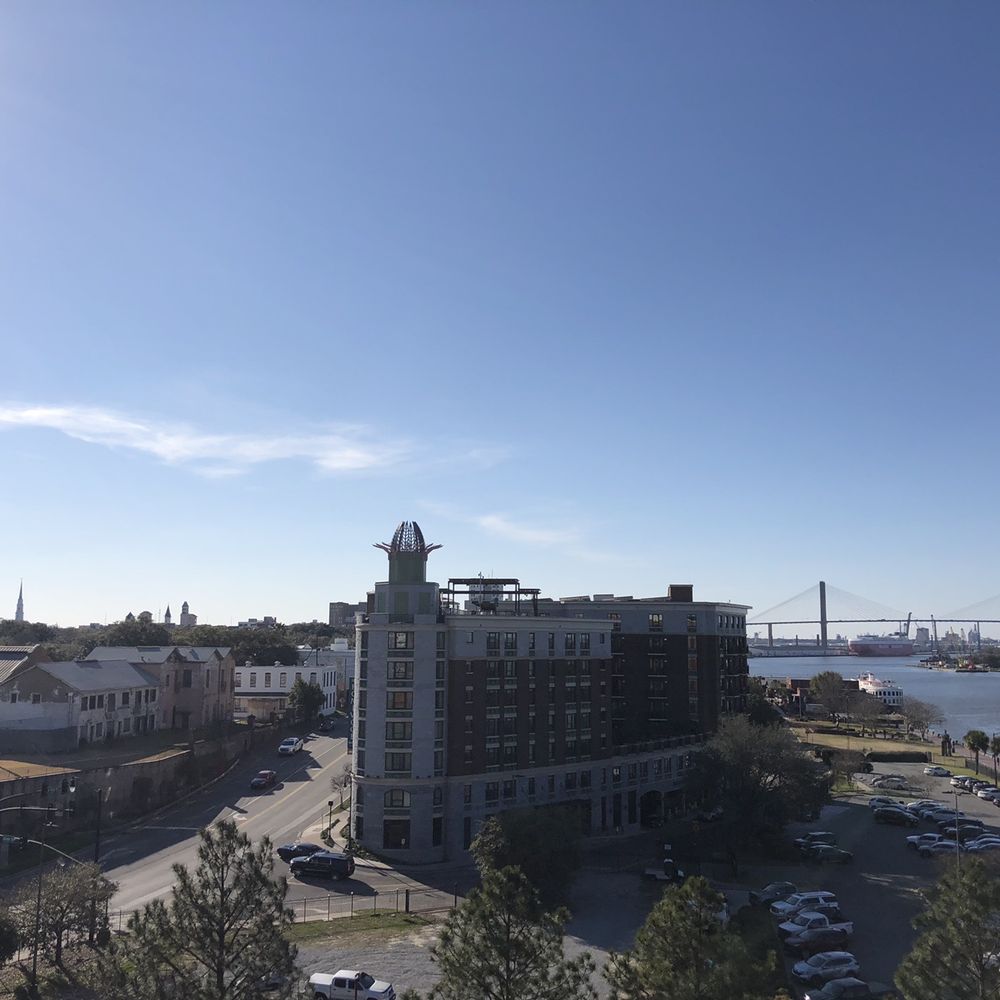 Marriott Savannah Riverfront - View from balcony - Hotels Near Me - Savannah, Georgia Marriott Savannah Riverfront - View from balcony - Hotels Near Me - Savannah, Georgia