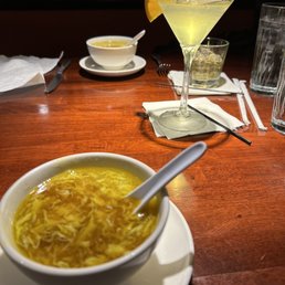 Egg Drop Soup & a martini