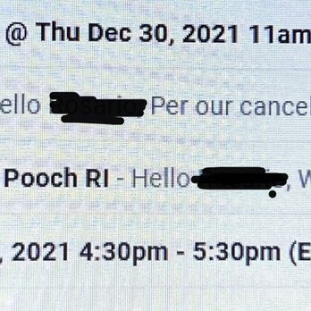 Perfect Pooch - Charged a fee 6 minutes after my 4:30 appointment after I had been knocking at the door with no response. - Pet Groomers Near Me - East Greenwich, Rhode Island Perfect Pooch - Charged a fee 6 minutes after my 4:30 appointment after I had been knocking at the door with no response. - Pet Groomers Near Me - East Greenwich, Rhode Island