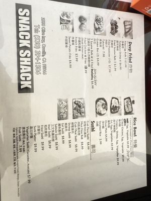 Menu photo 3 Snack Shack Oroville, CA