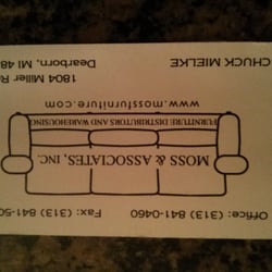 Moss Furniture - Business card of Whom not to use..