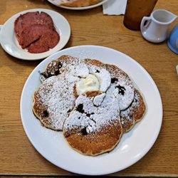 Original Pancake House - Blueberry Pancakes and, the New Jersey specialty, Taylor Pork Roll.