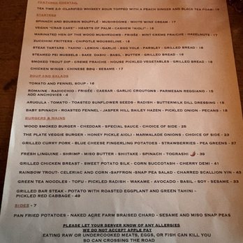 Plate - Menu - American Near Me - Stowe, Vermont Plate - Menu - American Near Me - Stowe, Vermont