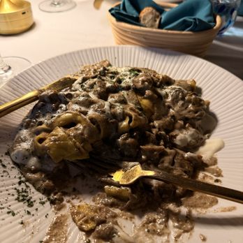 Taverna Sorrentina - Pappardelle Al Tartufo - truffle cream, sausage, mushroom shave back truffle... - Italian Near Me - Danville, California Taverna Sorrentina - Pappardelle Al Tartufo - truffle cream, sausage, mushroom shave back truffle... - Italian Near Me - Danville, California