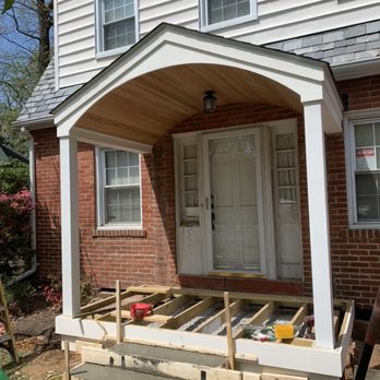 Badger Renovations - New portico with segmented arch - General Contractors Near Me Badger Renovations - New portico with segmented arch - General Contractors Near Me