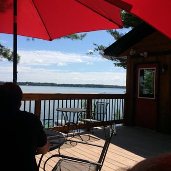 Bumps Lakeside - View from the deck. - Bars Near Me - Webster, Wisconsin