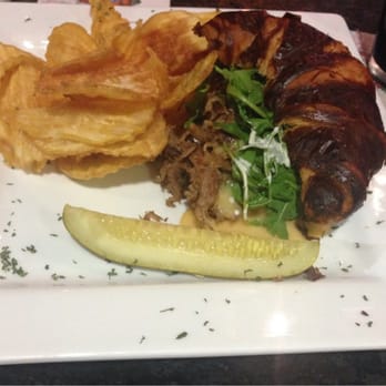 Local Brewing - Short rib and beer cheese on PRETZEL croissant! - New American Near Me - Palm Harbor, Florida Local Brewing - Short rib and beer cheese on PRETZEL croissant! - New American Near Me - Palm Harbor, Florida