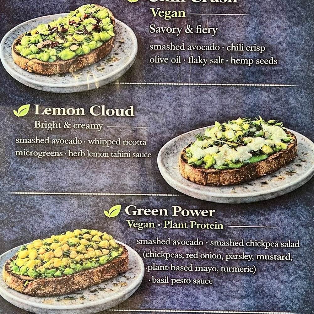 NEW Avocado Toast Menu! NEW Avocado Toast Menu!