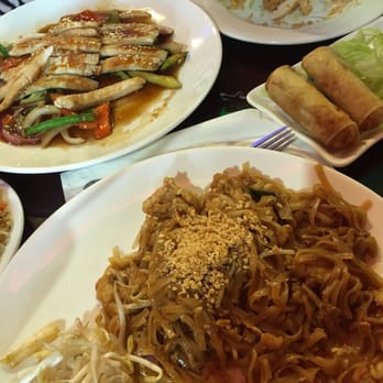 Tum Thai - Delicious chicken pad Thai, chicken teriyaki plate and spring rolls. - Thai Near Me - Kenilworth, New Jersey