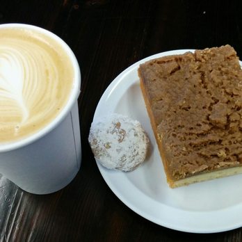 Jameson Brown Coffee Roasters - Lavender breve, Mexican wedding cookie, coffee cake - Coffee & Tea Near Me - Pasadena, California Jameson Brown Coffee Roasters - Lavender breve, Mexican wedding cookie, coffee cake - Coffee & Tea Near Me - Pasadena, California