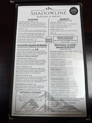Menu photo 1 Shadowline Burgers and Brew Sequim, WA Menu photo 1 Shadowline Burgers and Brew Sequim, WA